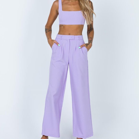 Princess Polly Pants - Huxley Set Lilac - Princess Polly